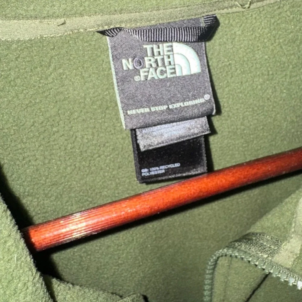 The North Face TKA Glacier Full-Zip Fleece Mens M Green A9DQ Excellent‎ Zip-In